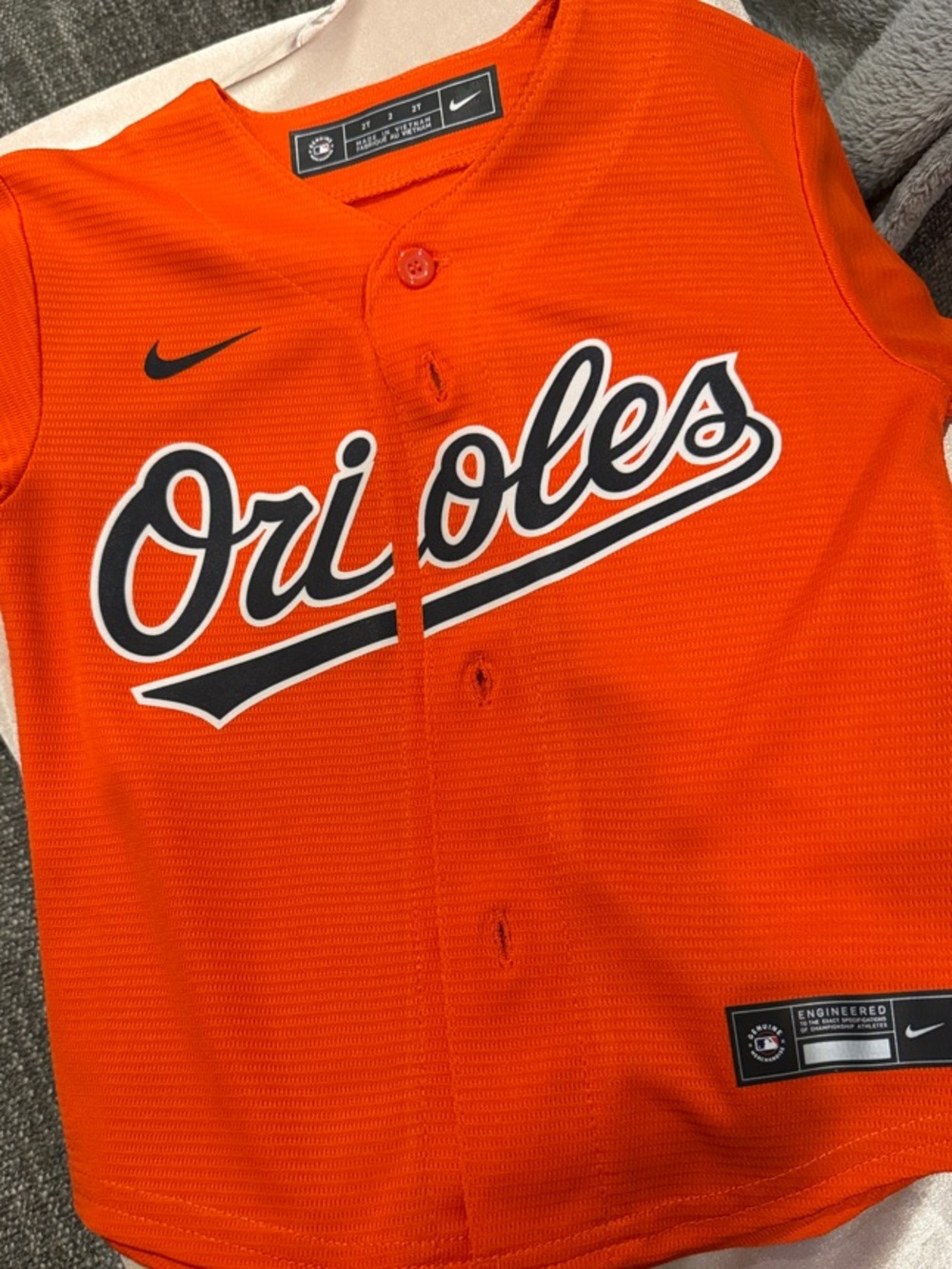 Nike Orange Orioles Baseball Jersey